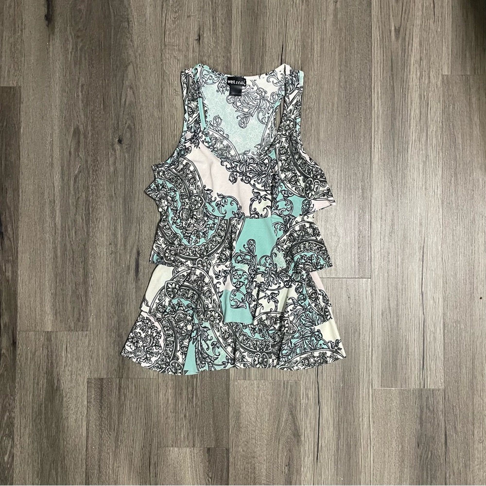 Printed Ruffle Blouse